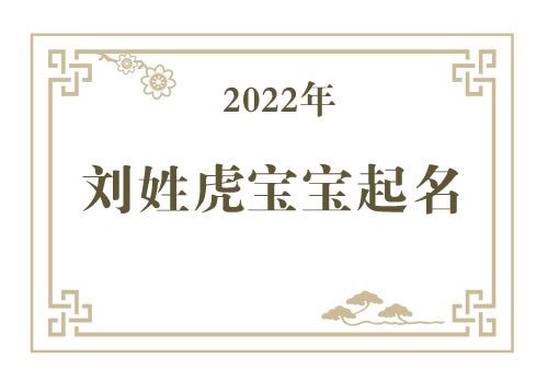 2022年刘姓虎宝宝取名大全