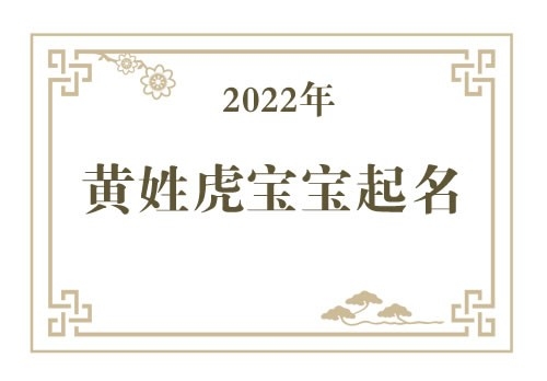 2022年黄姓虎宝宝取名大全