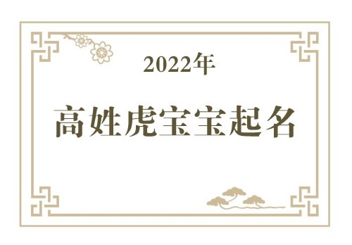 2022年高姓虎宝宝取名大全