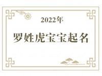 2022年罗姓虎宝宝取名大全