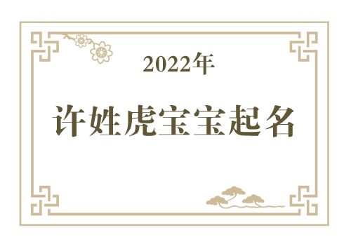 2022年许姓虎宝宝取名大全