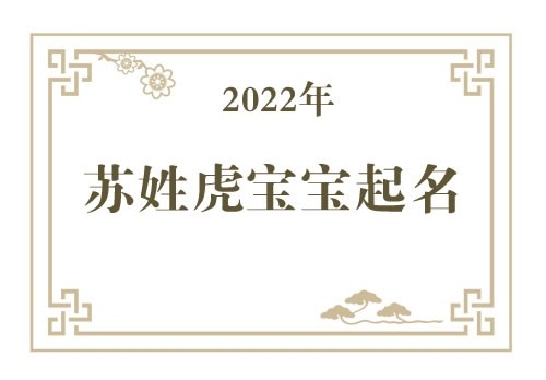 2022年苏姓虎宝宝取名大全