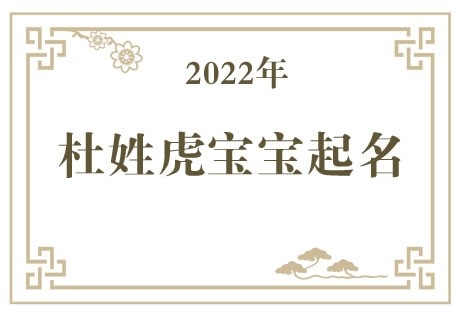 2022年杜姓虎宝宝取名大全