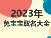 2023年兔宝宝起名取名大全