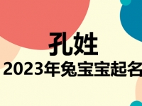 孔姓兔宝宝男孩女孩取名大全2023年