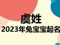 虞姓兔宝宝男孩女孩取名大全2023年