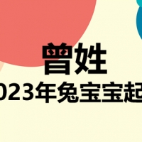 曾姓兔宝宝男孩女孩取名大全2023年