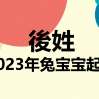 後姓兔宝宝男孩女孩取名大全2023年