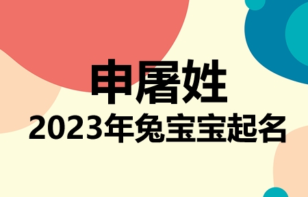 申屠姓兔宝宝男孩女孩取名大全2023年