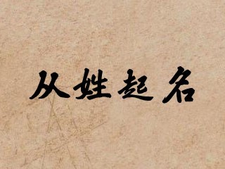 从姓起名