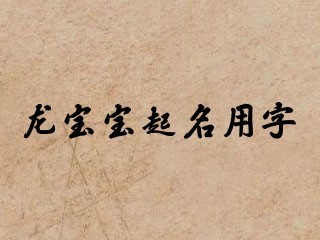 龙宝宝起名用字